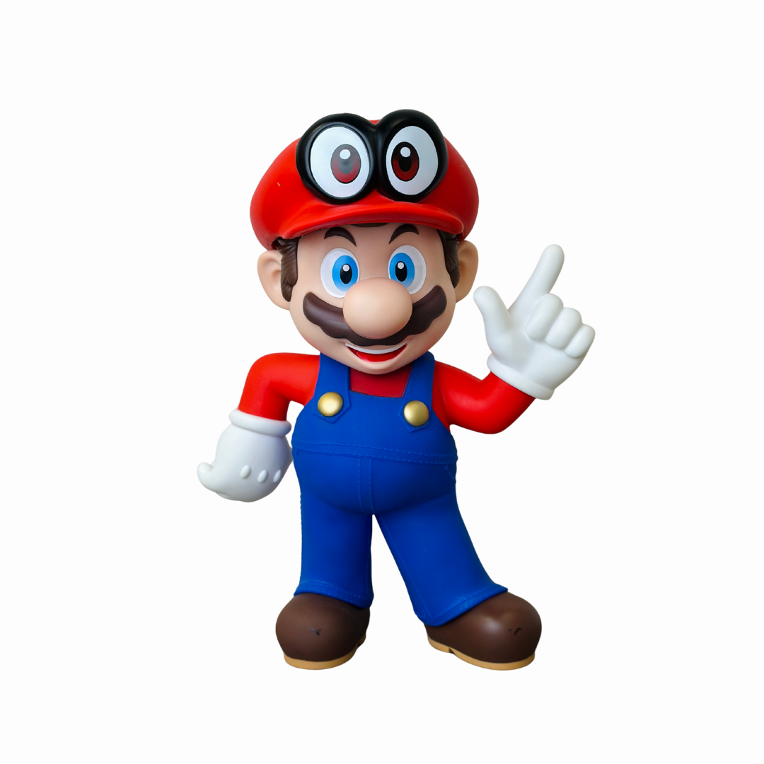 Cartoon Plumber Adventure Mario Figure Collectible Toy – Red Cap Hero Action Figurine for Kids & Collectors