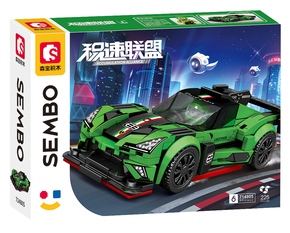 Classic Racing Car Assemblage Building Blocks Kits MOC Sports Car Model Bricks