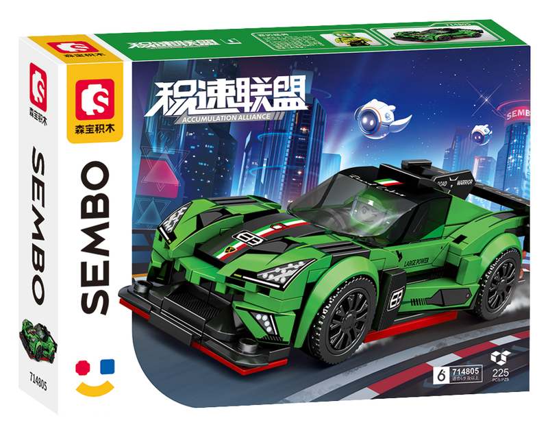 Classic Racing Car Assemblage Building Blocks Kits MOC Sports Car Model Bricks