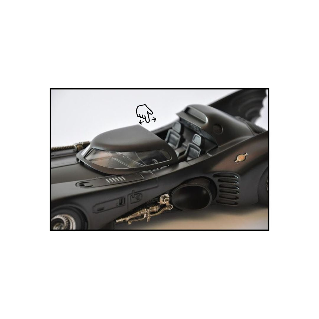 Batmobile Super Hero Car Collectible Model – Retro Black Action Vehicle Toy