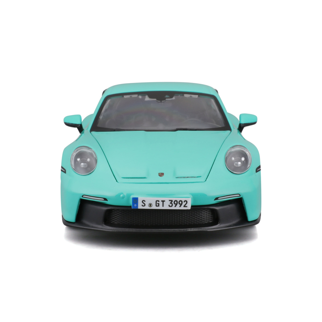سيارة بوراجو بورش 911 GT3 طراز مصبوب مقياس 1:24 - أخضر نعناعي
