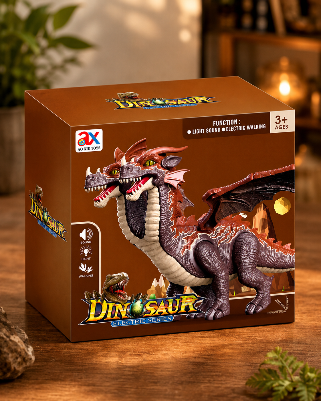 electric walking and egg-laying dragon, double head model