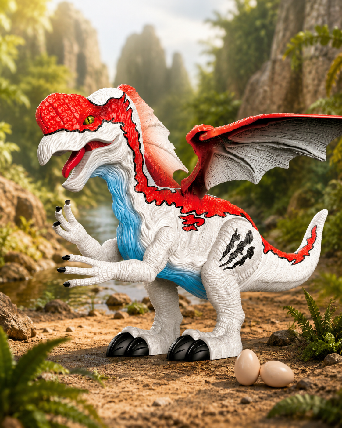 electric egg-laying Trex dinosaur