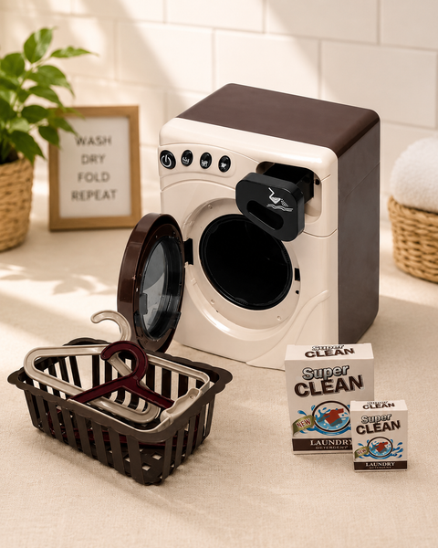 electric mini brown washing machine set