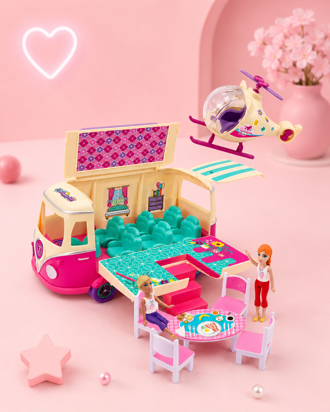 Camper Van with Kitchen, Shower & Travel Set – product view