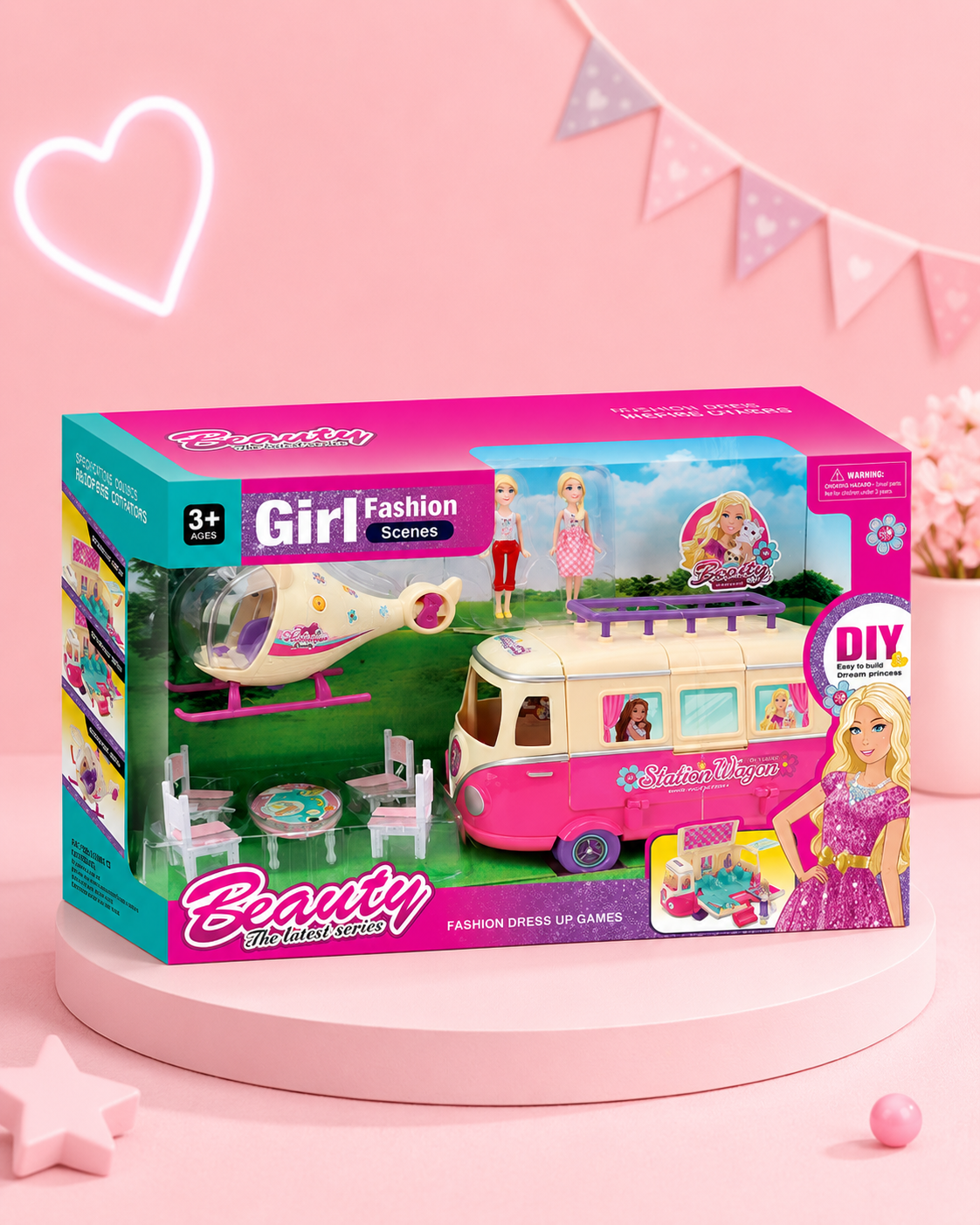 Camper Van with Kitchen, Shower & Travel Set – alternate view