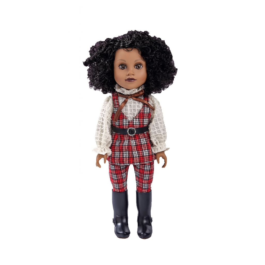 Wanderlong Fashion Girl Doll – 50cm Collectible Doll in Plaid Outfit