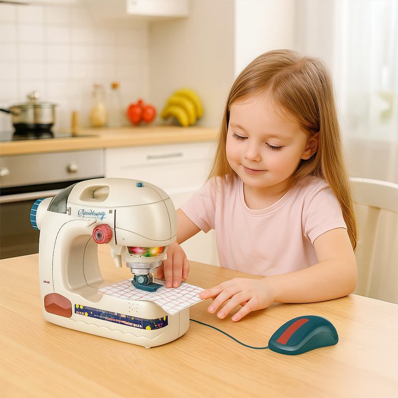Iron and Sewing Machine (3 PCS) Toy Set for 3+ ages
