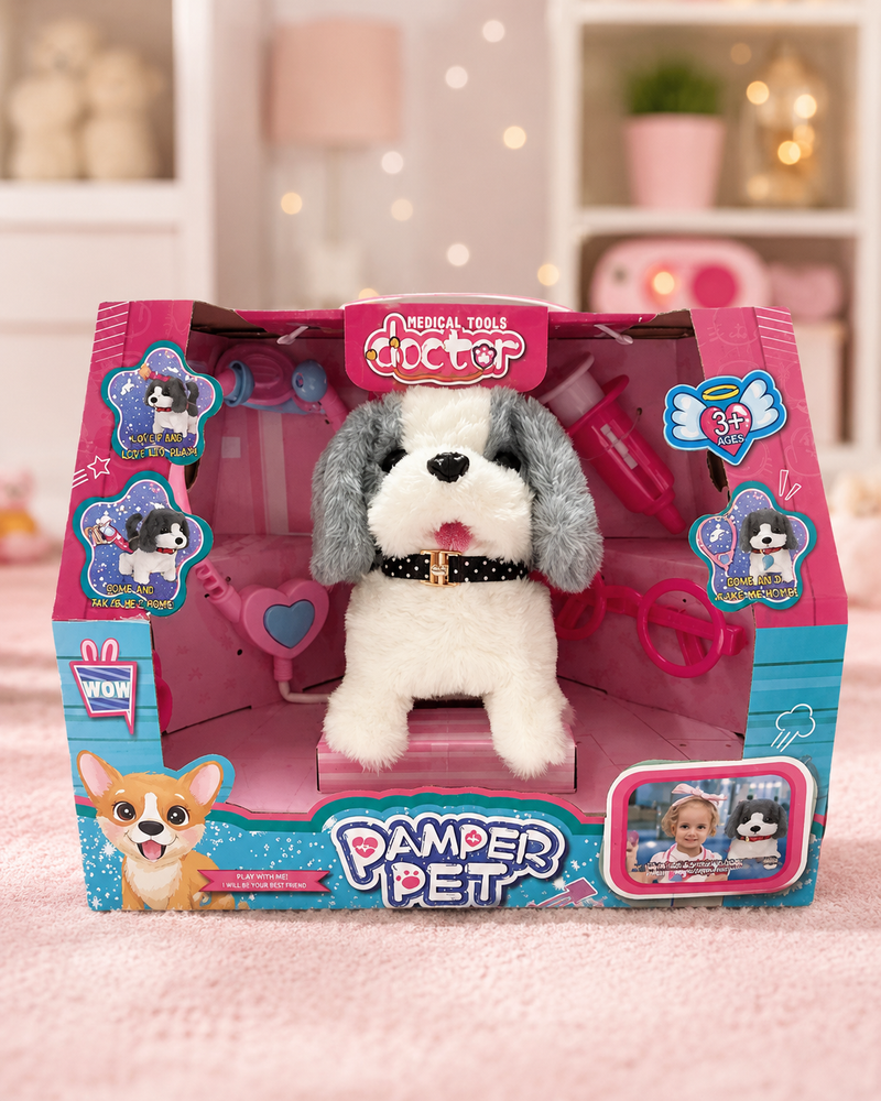 Electric Walking Plush Teddy Dog