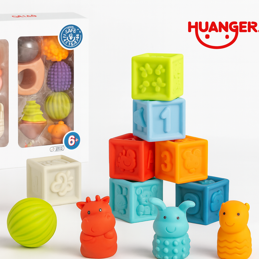 Soft Sensory Blocks & Teethers Set