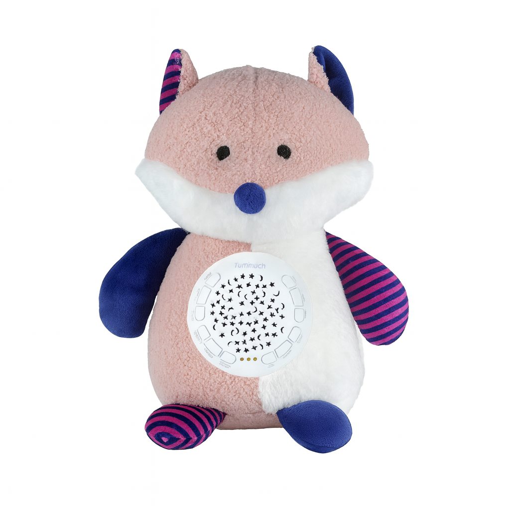 calm-baby plush fox with projection