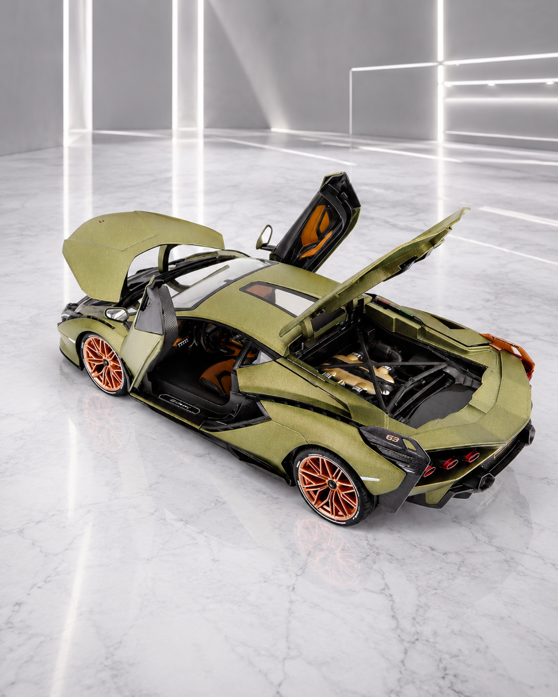 Bburago Lamborghini Sián FKP 37 Die-Cast Model Car 1:18 Scale – Metallic Green
