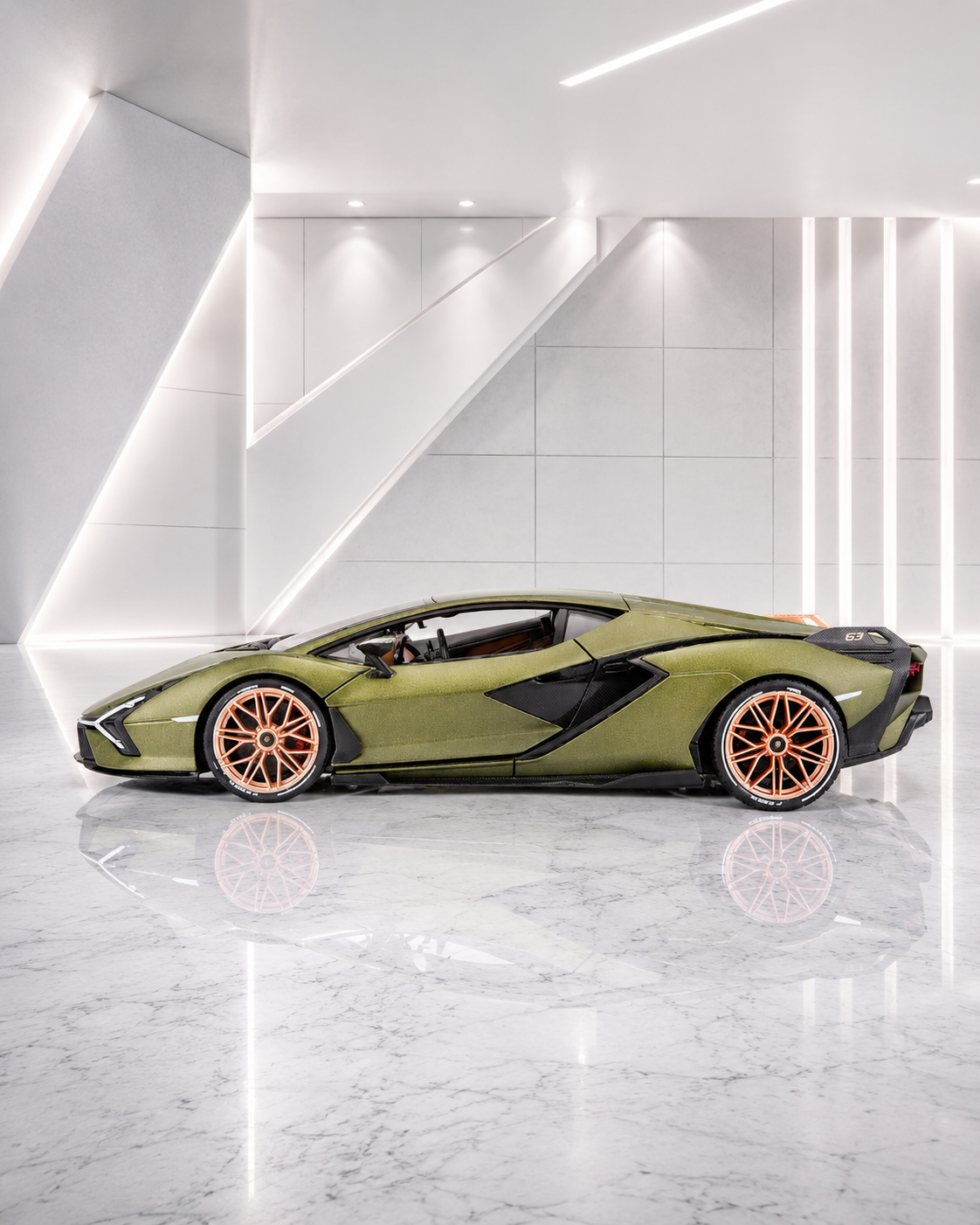 Bburago Lamborghini Sián FKP 37 Die-Cast Model Car 1:18 Scale – Metallic Green