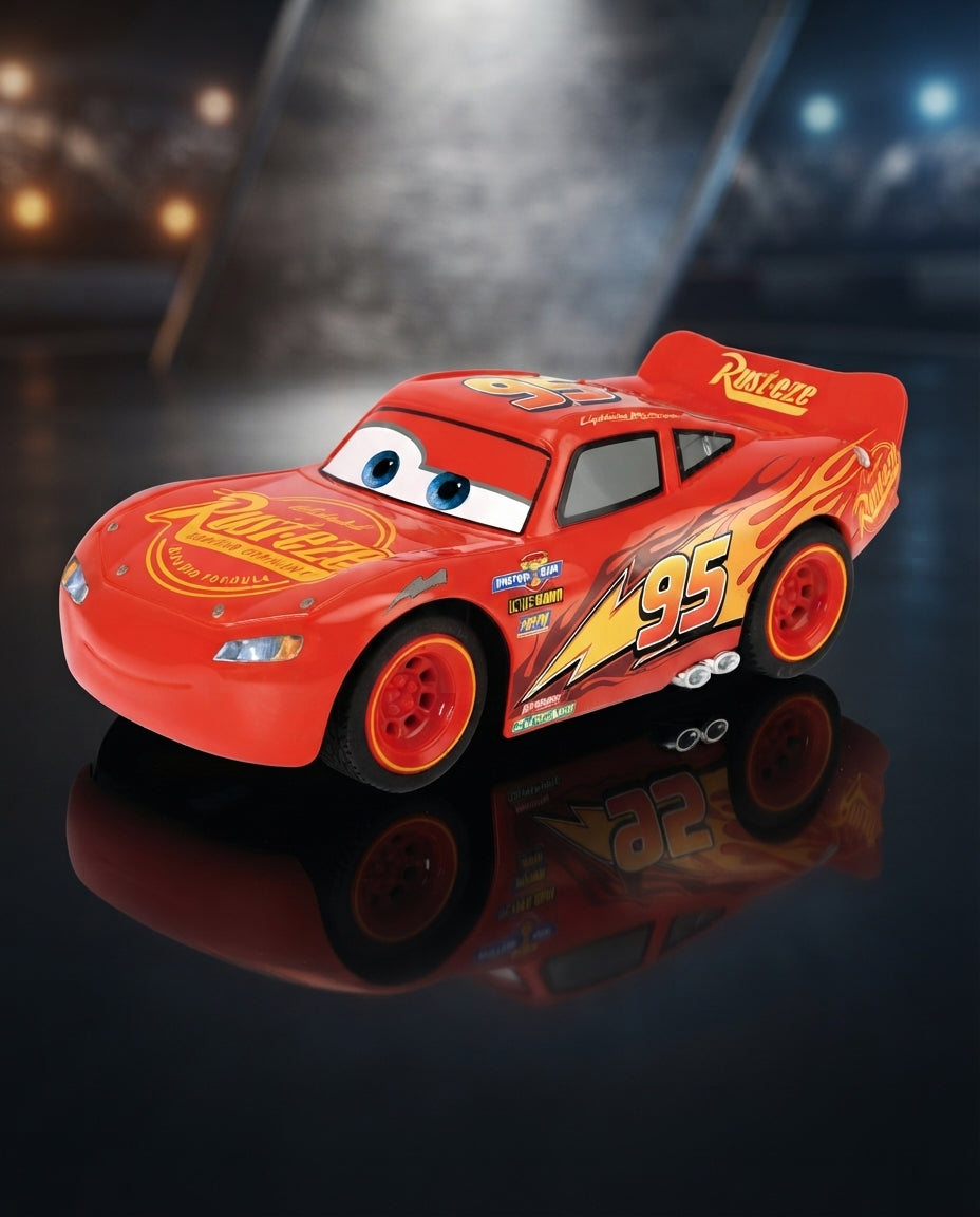 Jada Disney Pixar Cars Lightning McQueen RC Turbo Racer – 1:24 Scale