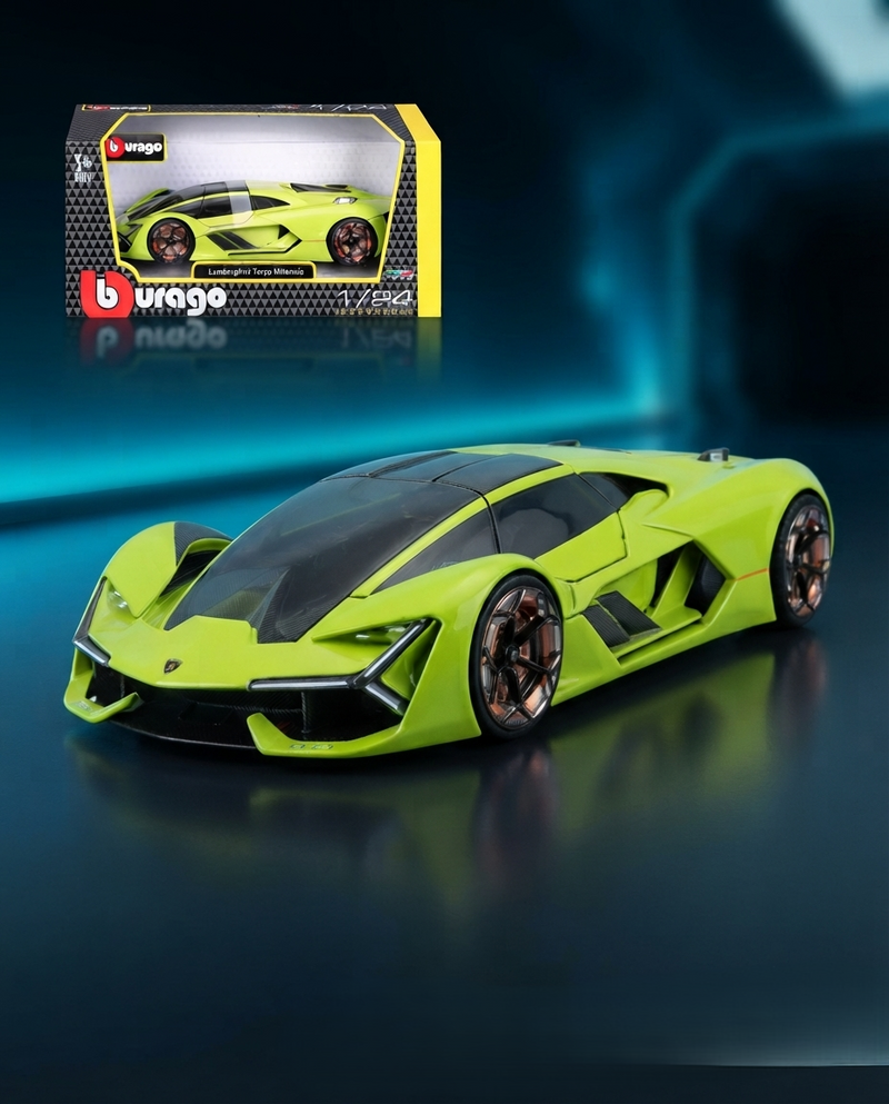 Bburago Lamborghini Terzo Millennio Die-Cast Model Car 1:24 Scale – Lime Green