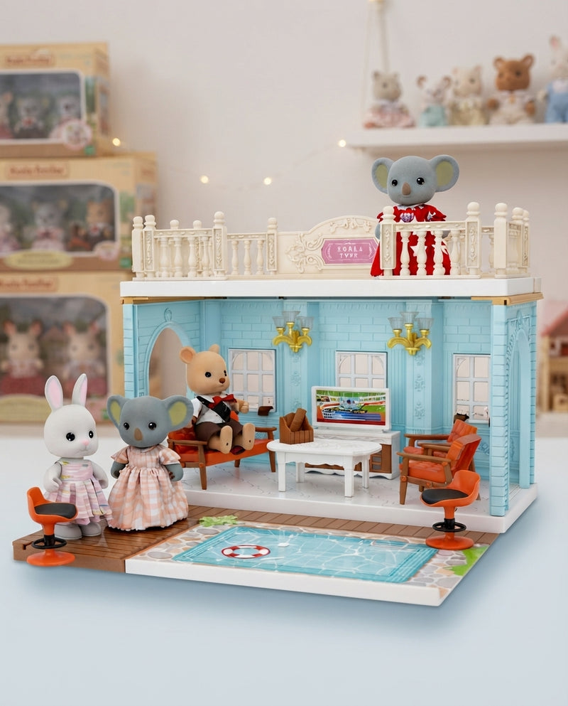 DIY koala diary (koala town) villa Bedroom model, with 45 PCS for 3+ years