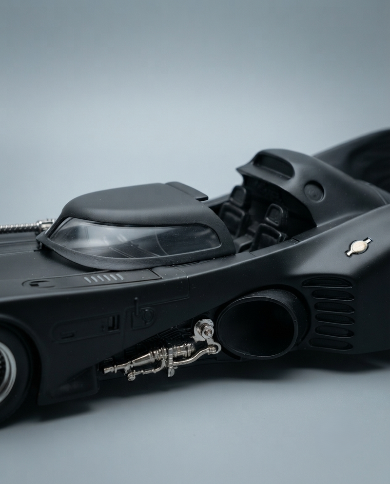 Batmobile Super Hero Car Collectible Model – Retro Black Action Vehicle Toy