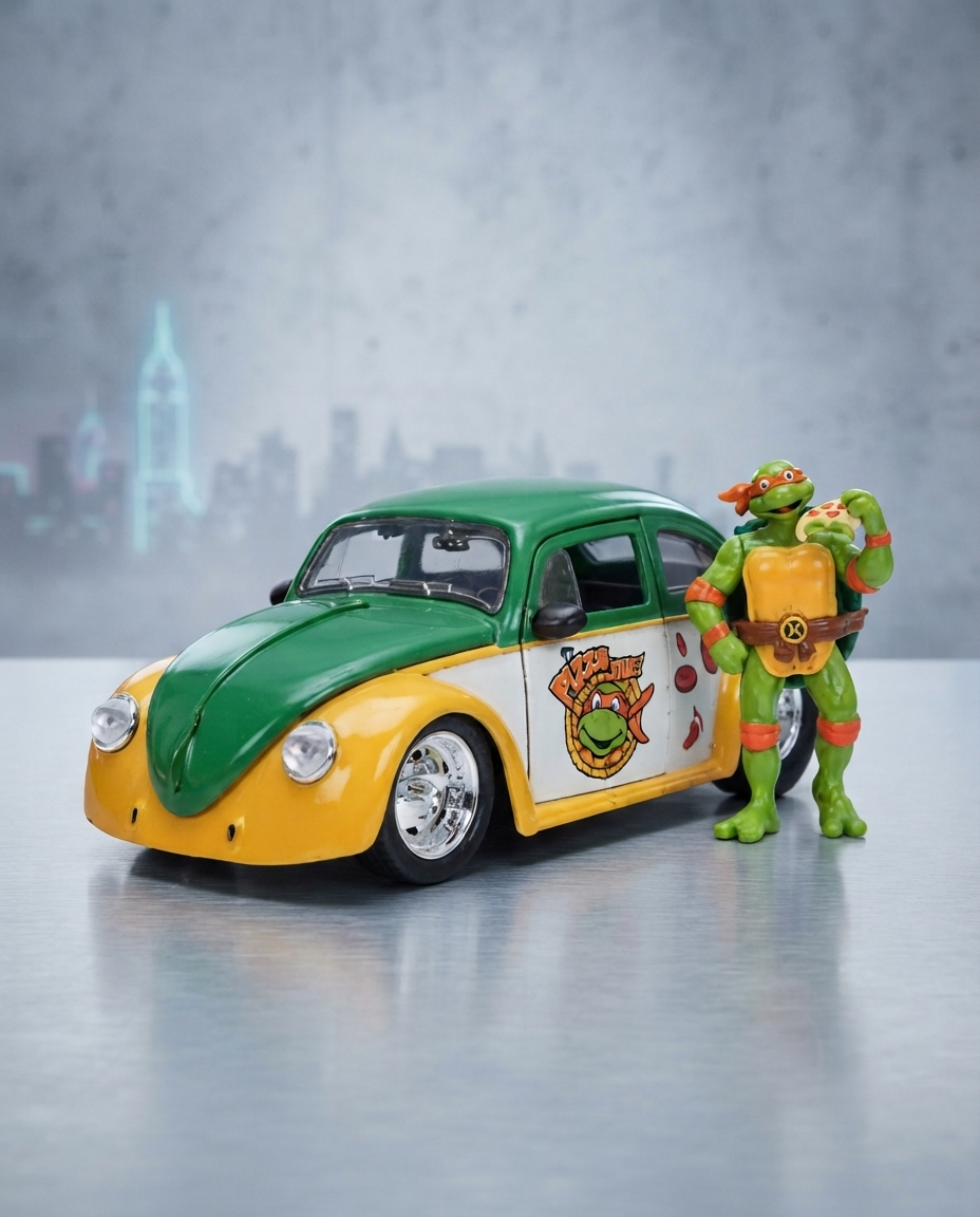 Teen Mutant Ninja Turtles 1959 Volkswagen Drag Beetle 1/24 Scale Model
