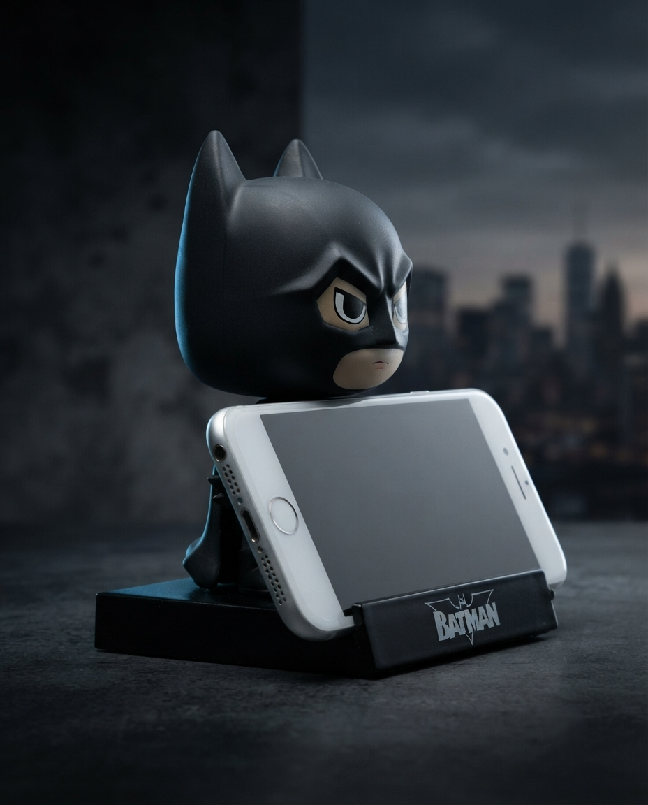 Super Hero Batman Action Figure Limited Edition Bobblehead with Mobile Holder for Car Dashboard, Office Desk & Study12 cm