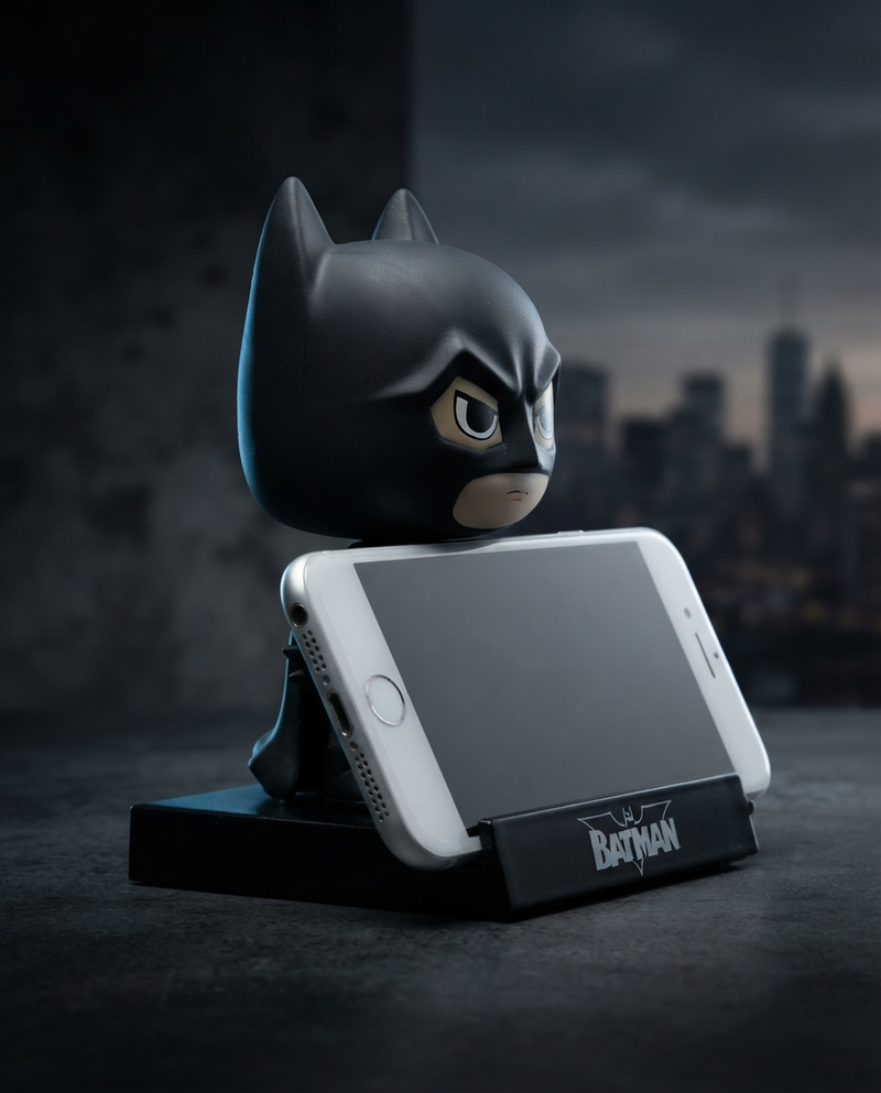 Super Hero Batman Action Figure Limited Edition Bobblehead with Mobile Holder for Car Dashboard, Office Desk & Study12 cm