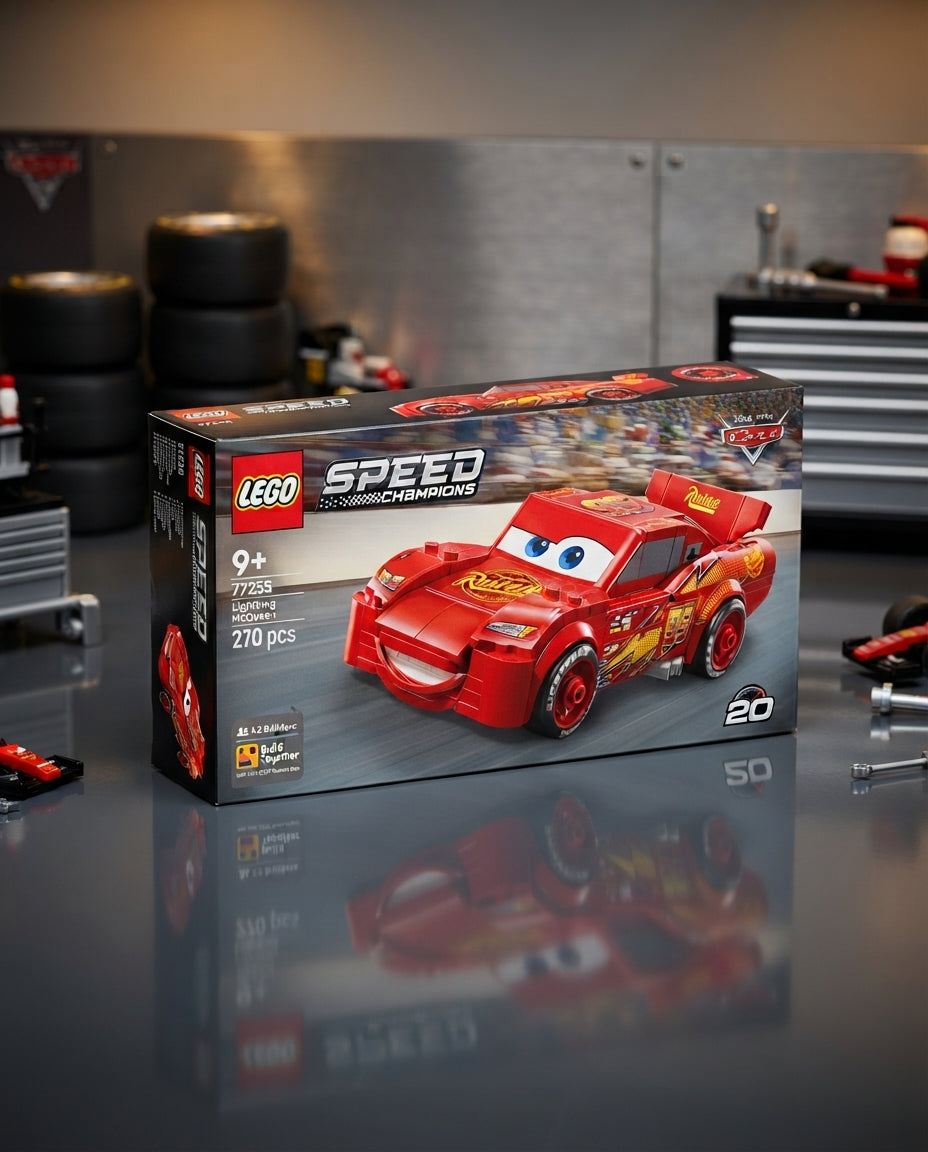 LEGO Speed Champions 77255 Lightning McQueen – 270-Piece Building Set