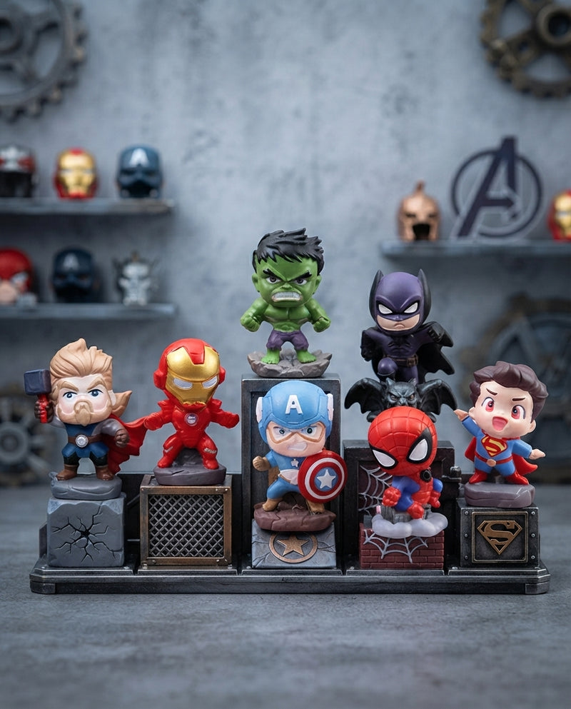 Superhero Mini-Figures Collection – 7 Iconic Heroes
