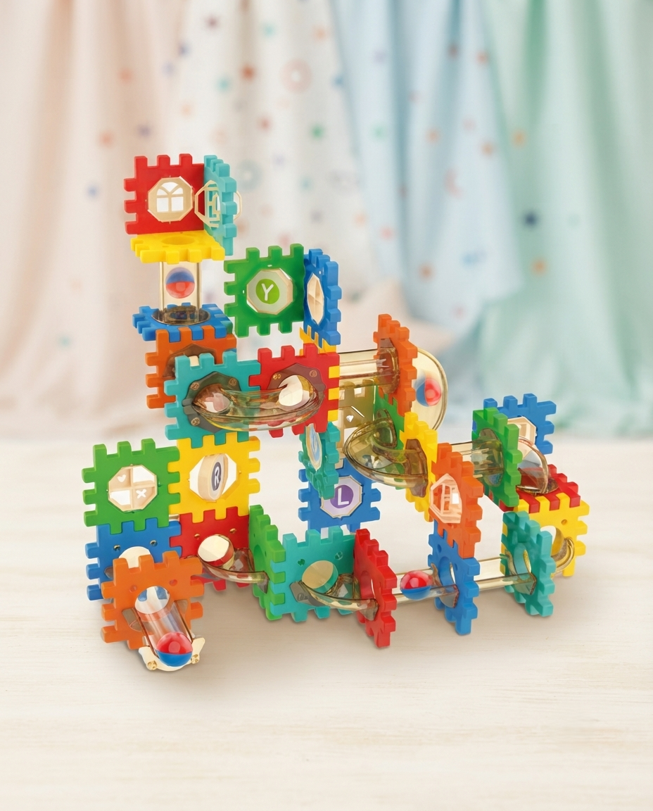 Building Blocks Rolling Ball Set with 98 PCS for 3+ Ages