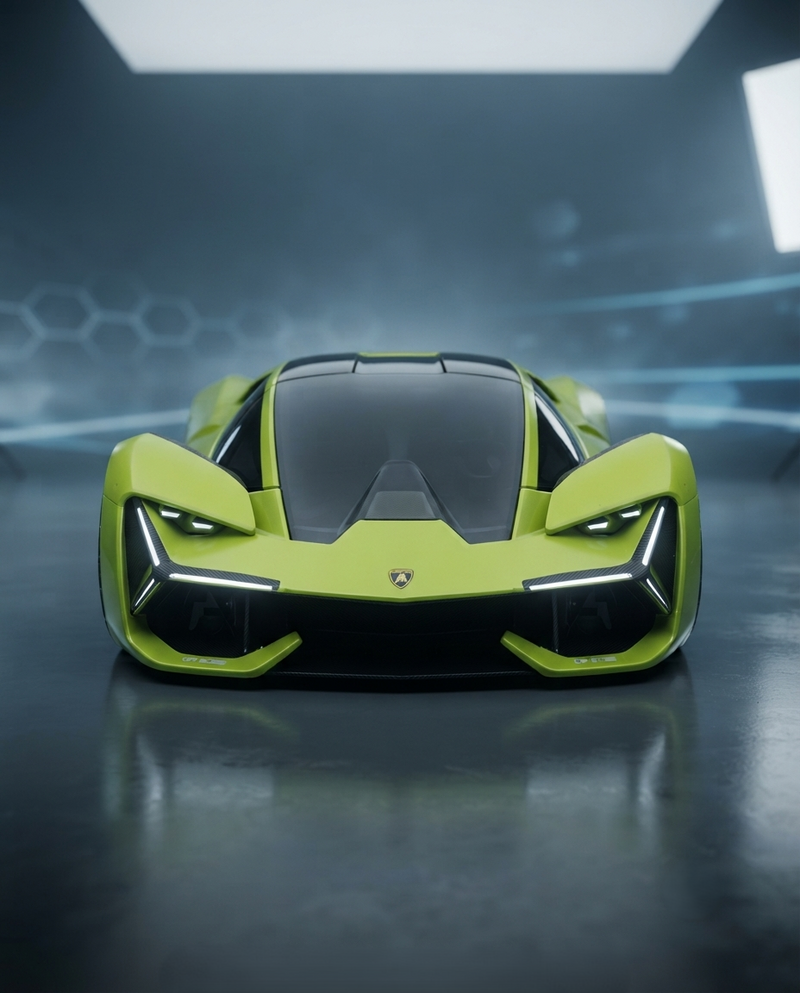 Bburago Lamborghini Terzo Millennio Die-Cast Model Car 1:24 Scale – Lime Green