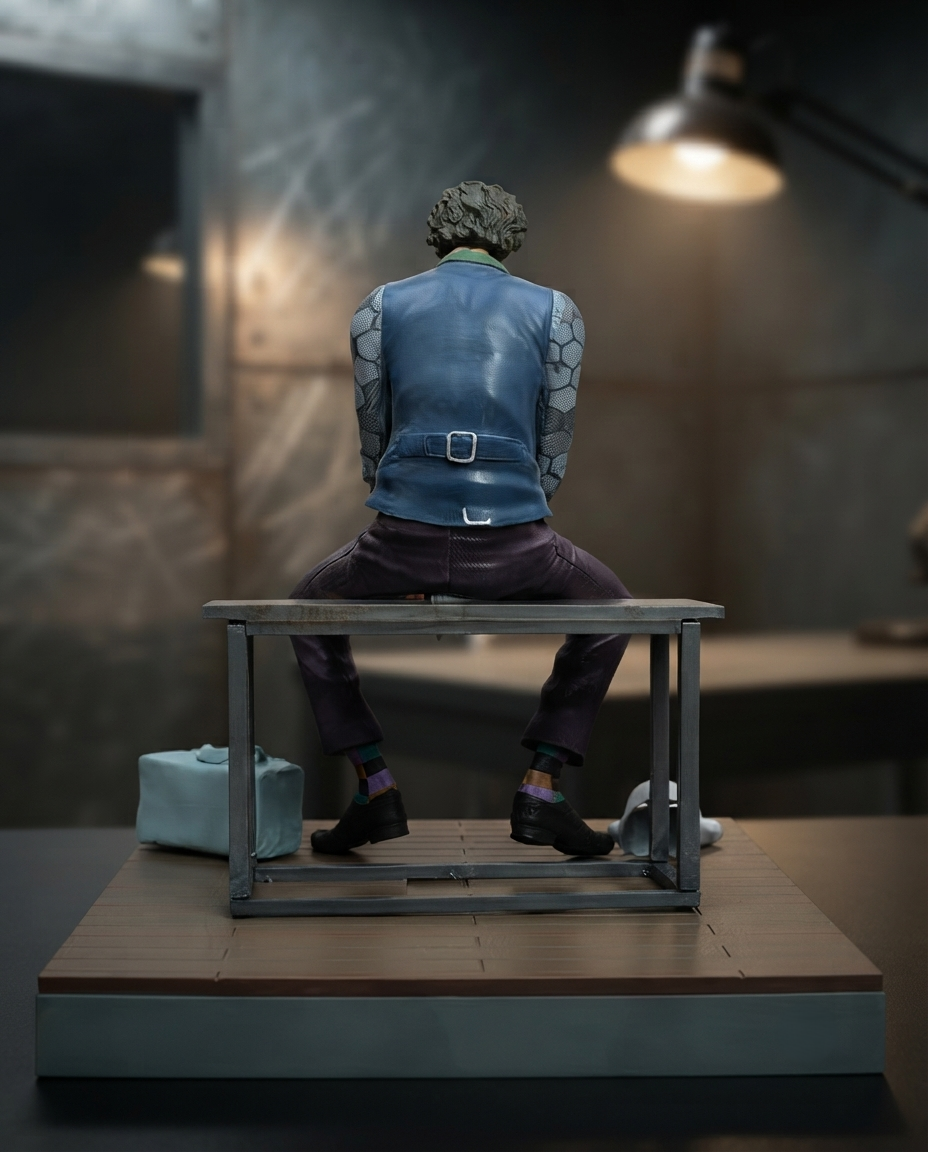 Joker Heath Ledger Sitting Figure Desktop Model Ornament