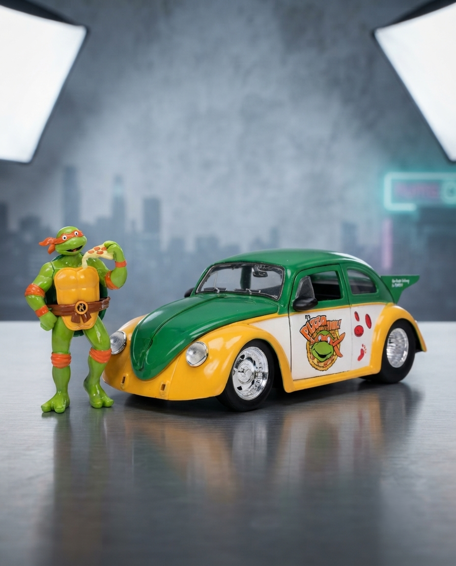 Teen Mutant Ninja Turtles 1959 Volkswagen Drag Beetle 1/24 Scale Model