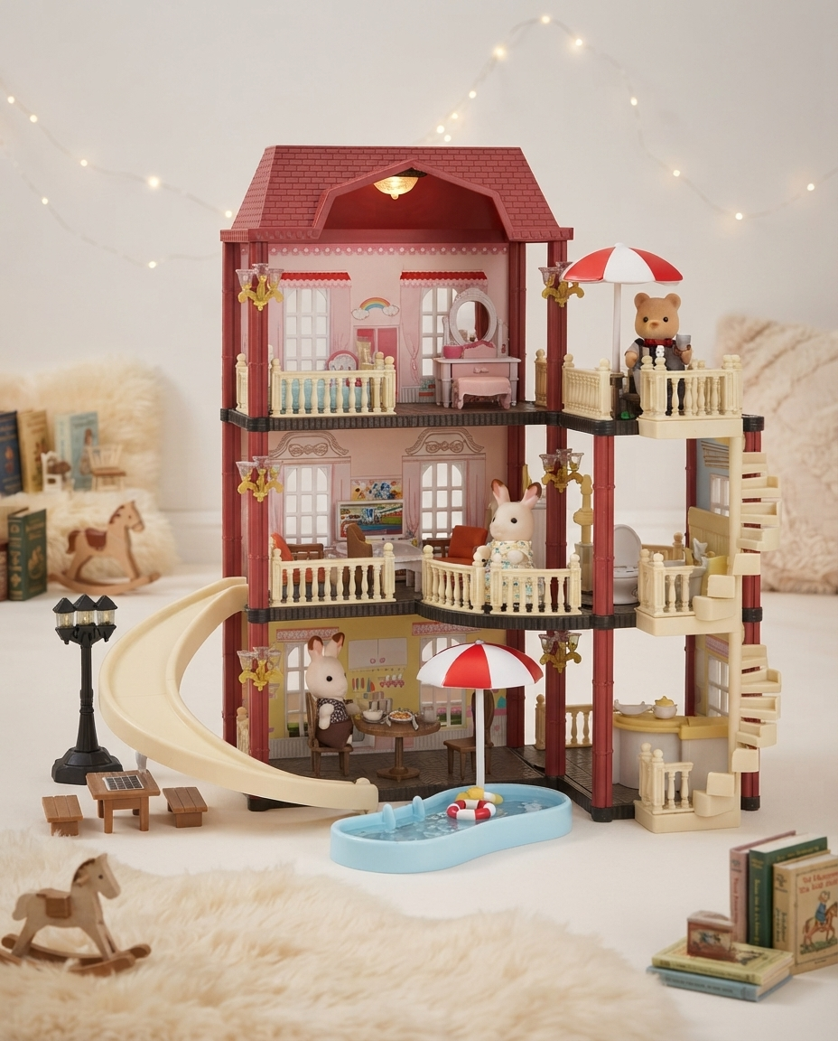 3 in 1 DIY Koala Diary (koala town) Luxury Holiday Villas model, with 212 PCS for 3+ years