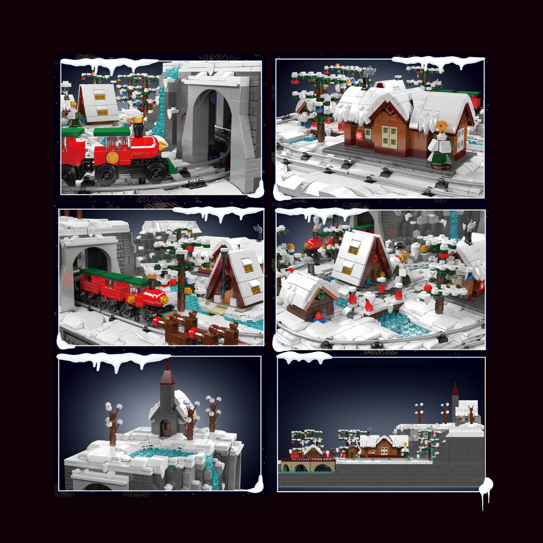 Mould King 12029 Christmas Train Wonderland Building Set