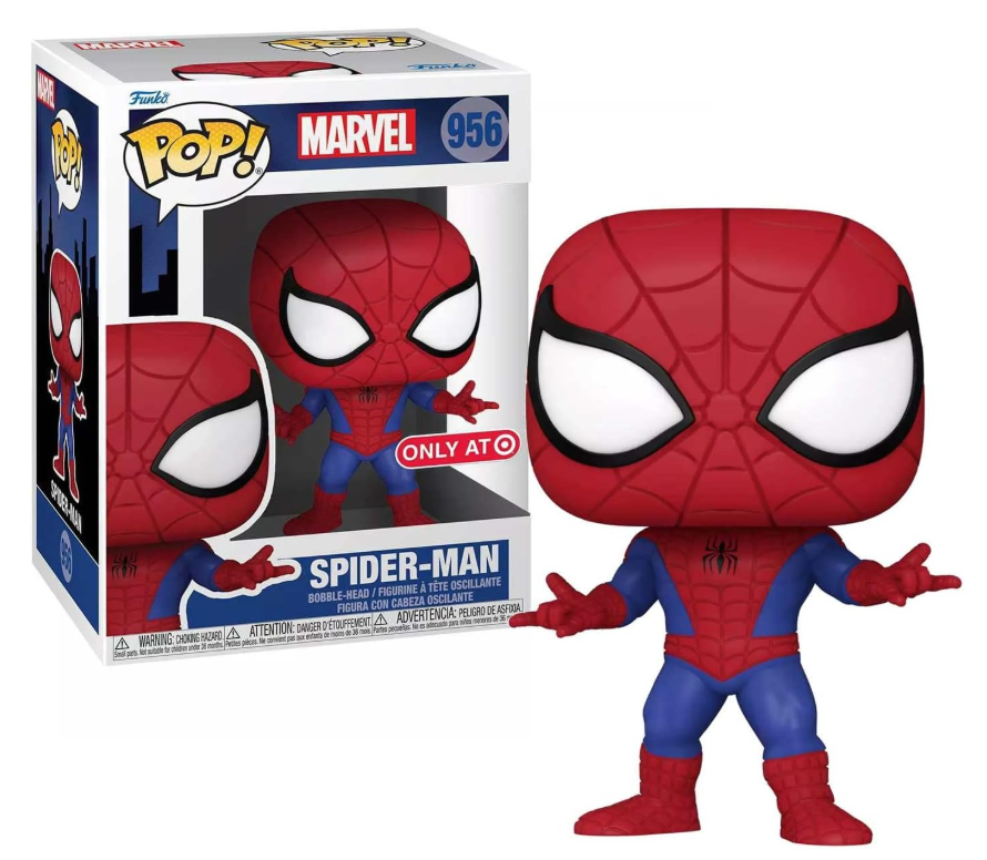 Funko Pop! Marvel: Animated Spiderman- Spiderman (Exc), Action Figure - 58871, Multi Color