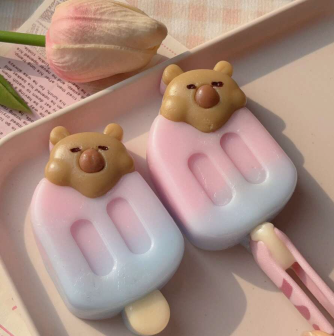 2PCS Taba Squishy, Squishy, Squishy Toy, Cheese Squishy for Office and Classroom Use, Butter for During Commute, Portable Management Tool