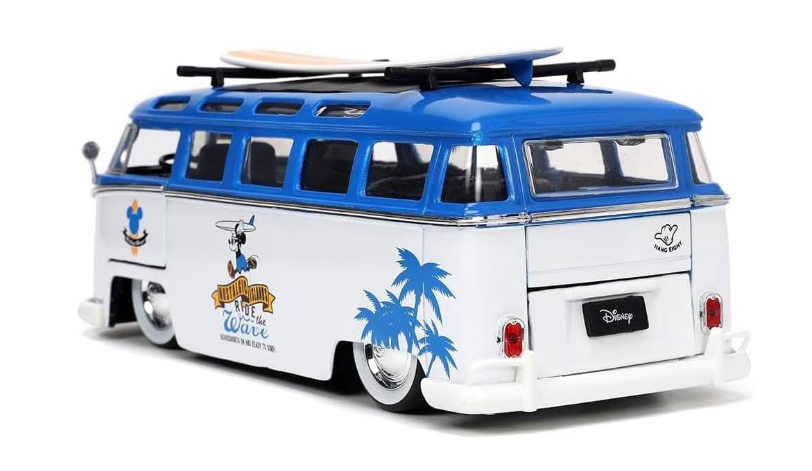 Disney Mickey Volkswagen VW T1 Bus With Mickey Mouse Figure 1/24 Scale Model