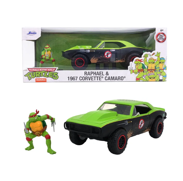 JADA Teenage Mutant Ninja Turtles Die-Cast Car With Figure – 1:24 Scale Die-Cast Model