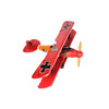 Vintage Red and Yellow Biplane Metal Model – Handcrafted Aviation Decor