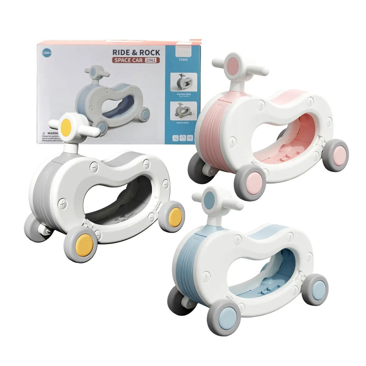 Ride & Rock Space Car 2-in-1